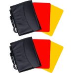 Serendipitous 2'li Paket Futbol Hakem Kart Seti,uyarı Hakem Kırmızı ve Sarı Kartlar, Cüzdan Skor Sayfaları,kalem Futbol Aksesuarları (Yurt Dışından) - Beyaz