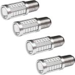 Serendipitous 4 Adet Kırmızı 1157 P21/5 W BAY15D Süper Parlak 33 Smd 5630 5730 LED Otomatik Fren Lambaları Sis Lambası 21/5 W Araba Gündüz Çalışan Işık Stop Ampuller (Yurt Dışından)