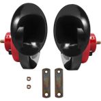 Serendipitous Evrensel Araba Kornası Yüksek Basınçlı Klakson Hoparlör 12V Su Geçirmez 500DB Salyangoz Ağlaması Hava Kornası Vespa Loudnes Araba Motosiklet Için (Yurt Dışından) - Siyah