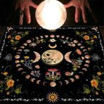 Serendipitous Tarot Kartı Masa Örtüsü, Fal Bakma Kartı Matı, Masa Oyunu Örtüsü Matı, Masa Oyunu Dekorasyon Masa Örtüsü B (Yurt Dışından) - Beyaz