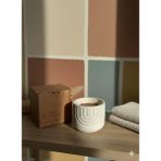 Serene Space Desenli Kokulu Dekoratif Taş Mum 160 Gr. - Beyaz - BOHEM
