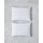Serene Stripes Pamuklu 2'li Yastık Kılıfı 50x70 cm Lacivert