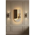 SERENGETI ART LAVANTA AHŞAP PİLLİ LEDLİ İSKANDİNAV TARZI SALON DUVAR RAFI MODERN ÇİÇEKLİK 40 X 75 CM