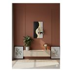 SERENGETI ART MANOLYA AHŞAP PİLLİ LEDLİ İSKANDİNAV TARZI SALON DUVAR RAFI MODERN ÇİÇEKLİK 40 X 70 CM