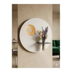 SERENGETI ART SÜMBÜL (50 CM) AHŞAP PİLLİ LEDLİ İSKANDİNAV TARZI DUVAR RAFI MODERN ÇİÇEKLİK