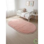 Serenita Home Post/peluş Yıkanabilir Kaymaz Taban Yumşacık Pembe Saçaklı Modern ve Şık Salon Oturma Odası Mutfak Çocuk Odası Koridor Antre Halısı - 100 x 250 cm