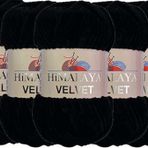 serenitsu Himalaya Velvet Kadife El Örgü İpi 100 gr Amigurumi Oyuncak ipi (90011 Siyah)