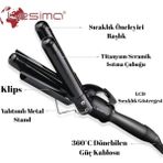Serenity Haven Profesyonel Siyah Su Dalga Saç Maşası LS-208 Wag Model - Ahşap - Seçenek 1