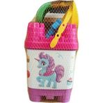 Serenity Haven Renkli Deniz Oyun Kovası Seti, 23 Cm, 4 Parça, Eğlenceli ve Resimli Tasarım