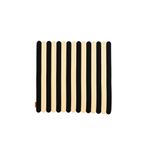 SERENOVA JÜT EL DOKUMASI KİLİM MODERİN FİTURİSTİK GÖRÜNÜMLÜ ŞERİT DESENLİ HALI SALON YATAK ODASI BANYO OFİS KARAVAN TEKNE OTEL İÇİN DEKORATİF ZEMİN ÖRTÜSÜ (SİYAH-BEJ, 85 X 150 CM)