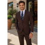 Sergio Ferraro Kahverengi Spor Klasik İtalyan Stil Slim Fit Erkek Blazer Ceket