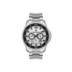 Sergio Tacchini Erkek Gümüş-Beyaz Çelik Kasa Oval Kadran Metal Kordonlu Kol Saati Quartz Mekanizma Analog Ekran Mine