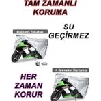 Sergül Kral Motor KR-07 Elektrikli Arka Çanta Uyumlu Kalın 4 Mevsim Koruma Gri Motosiklet Brandası