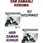 Sergül Kral Motor KR-100-16 Arka Çanta Uyumlu Kalın 4 Mevsim Koruma Gri Motosiklet Brandası