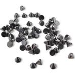 Serhat Aksesuar ve El İşçilik 10 mm Çivi Dikme Taş Metalik Gri Boncuk (30 Gr 80 Adet)