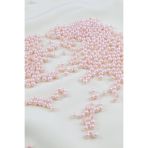 Serhat Aksesuar ve El İşçilik 4 mm Uçuk Pembe Plastik İnci Boncuk Aksesuar Takı Malzemesi (25 Gr)