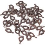 Serhat Aksesuar ve El İşçilik Damla Desenli 25X15 Mm Paslanmaz Pirinç Metal Pul 10 Adet (Küpe Aparat, Bileklik Ucu, Broş Aksesuar)