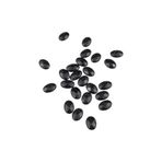 Serhat Aksesuar ve El İşçilik Siyah Oval Ekose Kesim Desen İçten Delikli 13x18 mm Boncuk Taş Aksesuar (10 Adet)