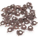 Serhat Aksesuar ve El İşçilik Yuvarlak Halka Şekilli 20X20 Mm Kenarları Damlalı Model Pirinç Paslanmaz (5 Adet)