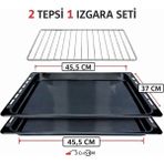 Serhat Deniz Alveus Ankastre Fırın Ile Uyumlu 2 Tepsi 1 Izgara Seti 45,5X37 Cm–3cm Derinlik –sipariş Öncesi Ölçü Kontrolü