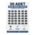 Serhat Deniz Kumtel Ocak Izgara Contası 30 Adet Ankastre Uyumlu