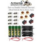 Seri Ve Paralel Basit Elektrik Devresi 1 Paket Deney Seti Sarı Mini Duy 4 Adet Mini Ampul 8 Adet Anahtar İş Eğitimi Seti