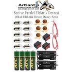 Seri Ve Paralel Basit Elektrik Devresi 1 Paket Deney Seti Sarı Mini Duy 5 Adet Mini Ampul 10 Adet Anahtar İş Eğitimi Set