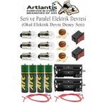 Seri Ve Paralel Basit Elektrik Devresi 1 Paket Deney Seti Sarı Mini Duy 6 Adet Mini Ampul 3 Adet Anahtar İş Eğitimi Seti