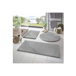 SERİA HALI Sarar Post 3'lü Banyo Halısı (60X100, 40X60, 60X60 YUVARLAK) Peluş Post Halı Klozet Takımı Açık Gri