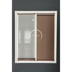 Serin Home Collection Gece Gündüz Katlanabilir Kahverengi Çiftli Plise Perde, Cam Balkon Perdeleri, Pvc Pencere Perdeleri - 50 x 180 cm