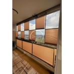 Serin Home Collection Katlanabilir Cam Balkon Plise Perde Kahverengi (Kancalı Veya Vidalı Sistem) - 70 x 160 cm
