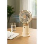 Serino Ct-9949 Şarjlı El Vantilatörü Masaüstü Taşınabilir Mini Fan Usb Şarjlı sari