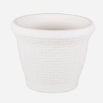 Serinova 25 cm Beyaz Hasır Saksı