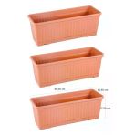 Serinova 3 Adet Kemer Balkon Saksı 11 Litre /50Cm Uzunluk 18,5Cm En