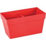 Serinova Balkon Saksı Yalı, No:1, 6.5l, 17X30X15.8 Cm, Kırmızı (Metal Ayaklar Hariçtir) - SERİNOVA - Renkli