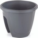 Serinova Balkon Saksı Zümrüt, No:1, 7.5l, 24X29.7X29.7 Cm, Antrasit - SERİNOVA - Renkli