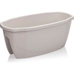 Serinova Balkon Saksı Zümrüt, No:2, 15.5l, 24X58X29 Cm, Kirli Beyaz - SERİNOVA - Renkli