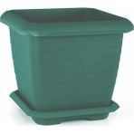 Serinova HK03 3 Tabaklı 37 cm 25.5 Litre Yeşil Hisar Kare Saksı