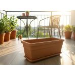 Serinova Kemer Bahçe Tabaklı Saksı Balkon Uzun Saksı 22 Litre
