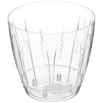 Serinova OR02 Şeffaf Orkide Saksısı Tabaklı 14,3cm, 1.5 Litre Şeffaf
