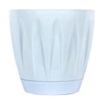 Serinova Papatya Tabaklı Saksı 12 Lt – 12 Litre Kendinden Tabaklı Papatya Saksısı - Beyaz