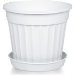 Serinova Saksı Klasik Salon, No:8, 5.5 L, 20X22 Cm, Beyaz - SERİNOVA - Renkli