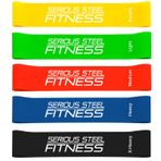Serious Steel Fitness 10" Mini Band | Rehabilitasyon Streç Bantlar | Germe, Kuvvet Antrenmanı, Fizik Tedavi, | | Egzersiz Bantları