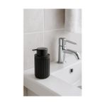 Serisi Siyah Banyo Seti, 5 Parça Akrilik 5 Litre Çöp Kovası, Sabunluk, Fırçalık Takımı - 3088 - standart