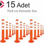 Şerit Ayırıcı Delinatör 15 Adet 75 Cm