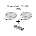 Şerit LED 10 Metre 5 Amper LED Trafosu Şerit LED 10 Metre Set Halinde Iç Mekan Gün Işığı - Sarı