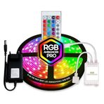 Şerit Led 5 Metre Animasyonlu Tak Çalıştır Kumandalı Trafolu Rgb Şerit Işık Aydınlatma Parti Led