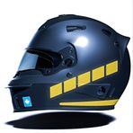 Şerit Tasarımlı Motosiklet Kask Sticker Reflektif, Floresan, Düz, Özel Renkler Çınar Extreme Gold