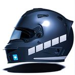 Şerit Tasarımlı Motosiklet Kask Sticker Reflektif, Floresan, Düz, Özel Renkler Çınar Extreme Gümüş