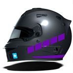 Şerit Tasarımlı Motosiklet Kask Sticker Reflektif, Floresan, Düz, Özel Renkler Çınar Extreme Patlıcan Moru